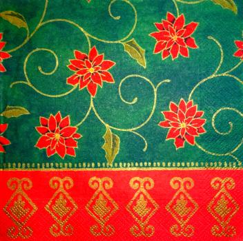 072 Christmas Flowers - 3-ply